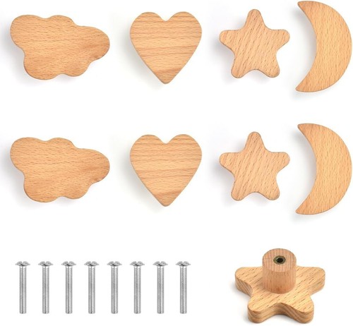 8er holz möbelknöpfe herz - 8er,