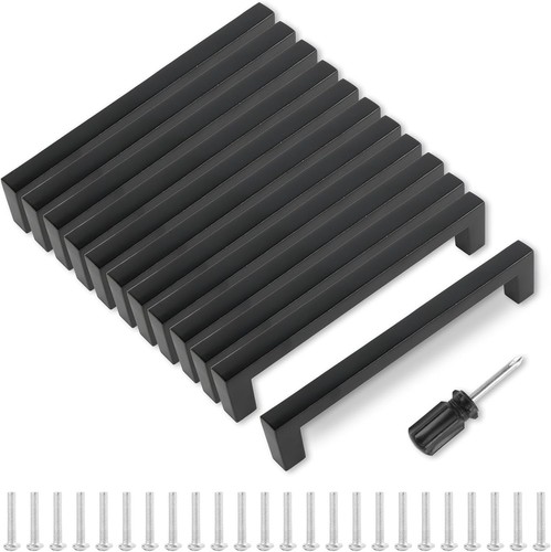 12er pack möbelgriffe - möbelgriffe, schwarz